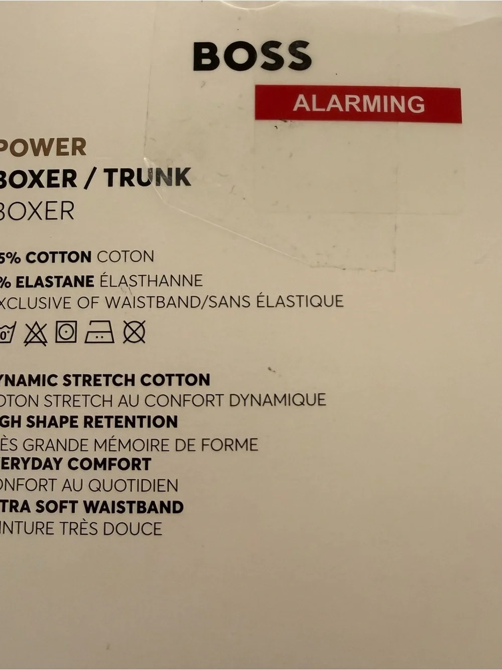 Hugo Boss Men’s size XXL Power Boxer trunk 3 Pack White cotton Blend stretch New